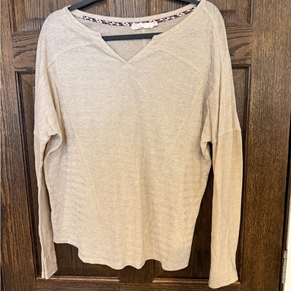 Prana Women's Cream Long Sleeve Top